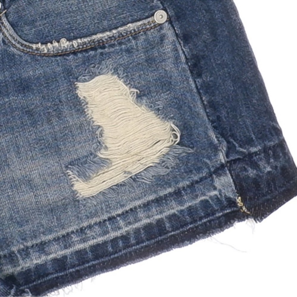 Hiker Shorts Size 25 Womens Cotton Distressed Released Hem - Picture 9 of 10
